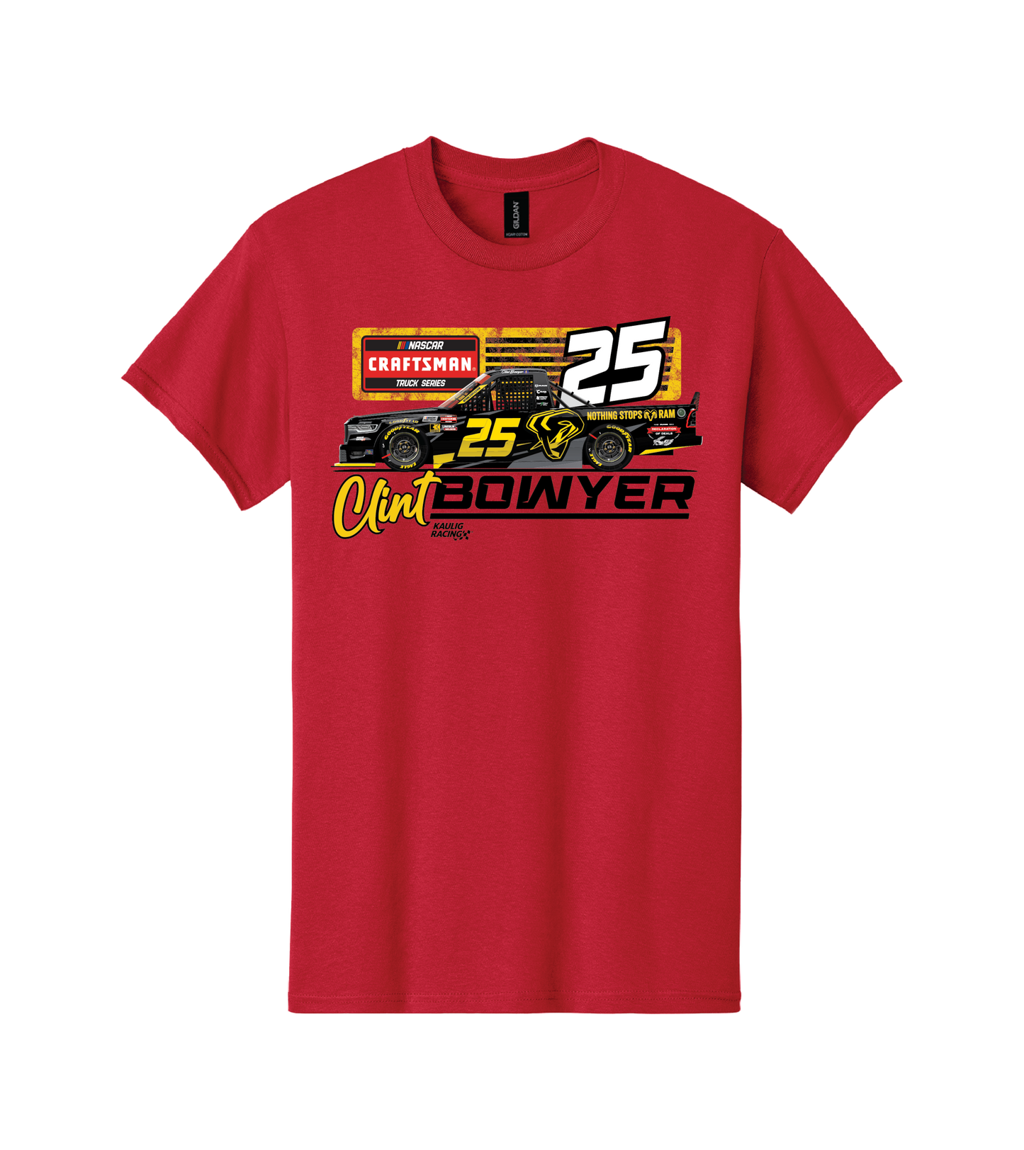 Kaulig Racing x Ram - #25 Clint Bowyer T-Shirt (Preorder Wave 2)